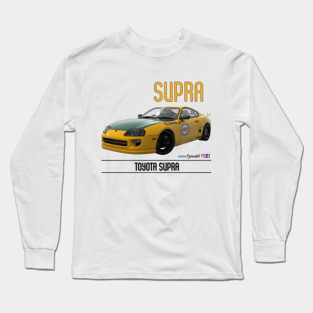 Supra Drift Classic Yellow Long Sleeve T-Shirt by PjesusArt